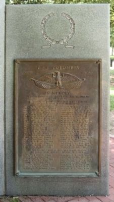 USS Columbia CL-56 Memorial, front right plaque image. Click for full size.