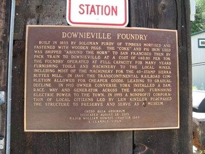 Downieville Foundry Marker image. Click for full size.