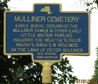 Mulliner Cemetery Marker. Click for full size. Mulliner Cemetery Marker image. Click for full size.