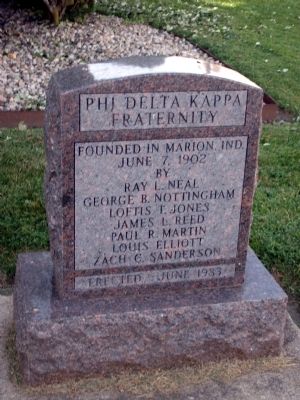 Phi Delta Kappa Fraternity Marker. Click for full size. Phi Delta Kappa Fraternity Marker image. Click for full size.