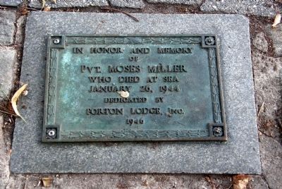 Pvt. Moses Miller plaque image. Click for more information.