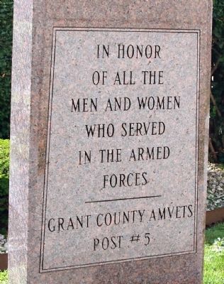 Grant County Veterans Memorial image. Click for full size.