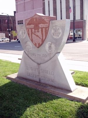 Obverse Side - - Persian Gulf Veterans Memorial Marker. Click for full size. Obverse Side - - Persian Gulf Veterans Memorial Marker image. Click for full size.