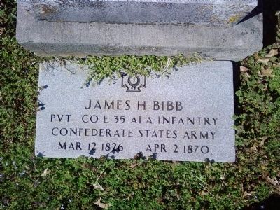 James Henry Bibb gravestone. Click for full size. James Henry Bibb gravestone image. Click for full size.