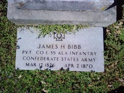 James Henry Bibb gravestone image. Click for full size.