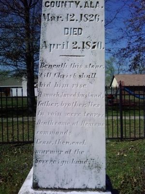 detail of James Henry Bibb gravestone image. Click for full size.