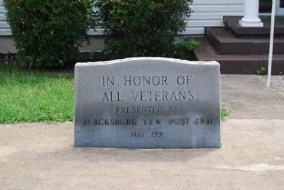 Blacksburg VFW Post 4941 Veterans Monument Marker image. Click for full size.