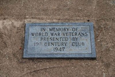 19th Century Club World War Veterans Monument image. Click for full size.