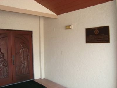 Espiritu Santo Church Marker near main doors. Click for full size. Espiritu Santo Church Marker near main doors image. Click for full size.
