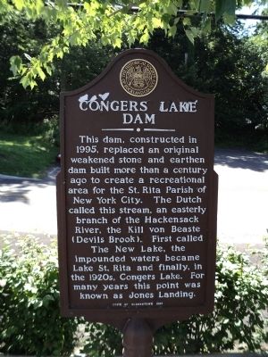 Congers Lake Dam Marker image. Click for full size.