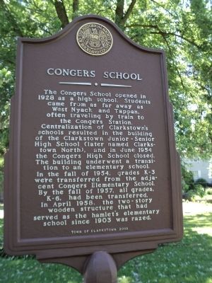 Congers School Marker image. Click for full size.