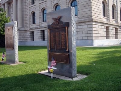 Wide View - - Miami County (Indiana) W. W. II War Memorial Marker. Click for full size. Wide View - - Miami County (Indiana) W. W. II War Memorial Marker image. Click for full size.