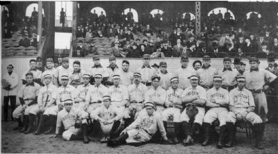 Boston Americans and Pittsburgh Pirates, Huntington Avenue Grounds, 1903 World Series image. Click for full size.