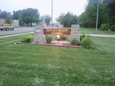 Buffalo Soldier Memorial sign image. Click for full size.