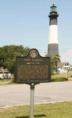 Fort Screven Marker near Tybee Lighthouse image. Click for full size.