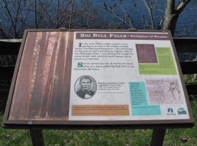 Big Bull Falls � Birthplace of Wausau Marker image. Click for full size.