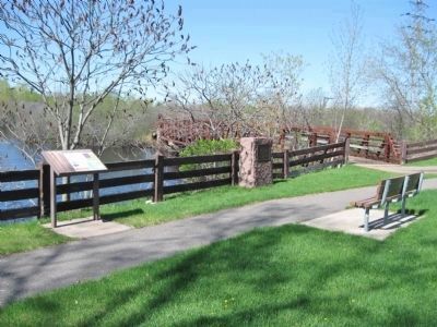 Big Bull Falls � Birthplace of Wausau Marker image. Click for full size.