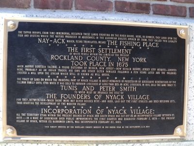 Nyack First Settlement Marker image. Click for full size.