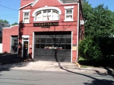 Markers on the Historic Upper Nyack Firehouse image. Click for full size.