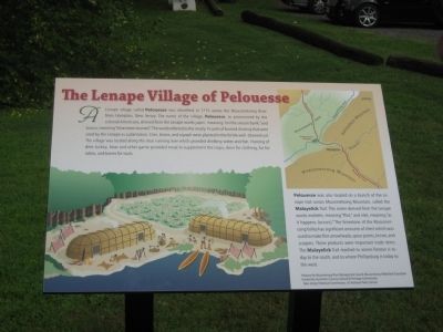 The Lenape Village of Pelouesse Marker image. Click for full size.