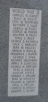 Right Second Panel - - Wabash County (Indiana) Honor Rolls Marker image. Click for full size.