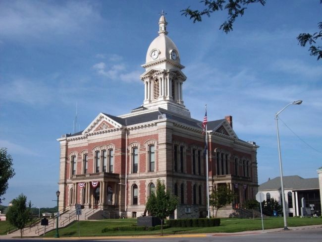 North/East Corner - - Wabash County Courthouse - Wabash, Indiana image. Click for full size.