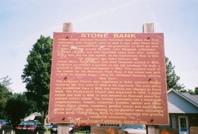 Stone Bank Marker image. Click for full size.