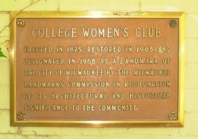 College Women's Club Marker image. Click for full size.