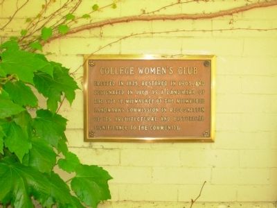 College Women's Club Marker image. Click for full size.