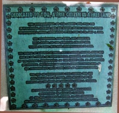 Liberty Bell Replica Marker. Click for full size. Liberty Bell Replica Marker image. Click for full size.