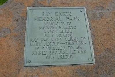Raymond N. Barto Plaque. Click for full size. Raymond N. Barto Plaque image. Click for full size.