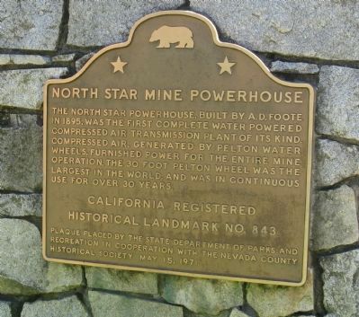 North Star Mine Powerhouse Marker image. Click for full size.
