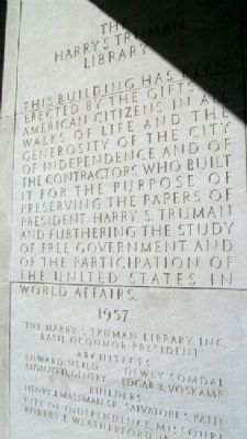 The Harry S. Truman Library Panel image. Click for full size.