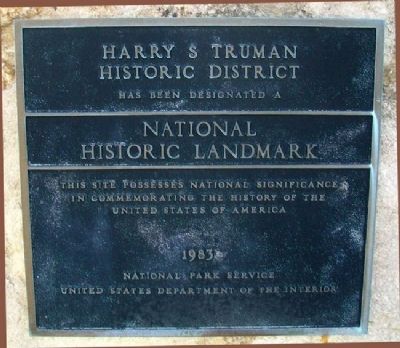 Harry S. Truman Historic District Marker image. Click for full size.