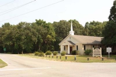 St. James Baptist Church and Marker looking southeast at Dillon Road image. Click for full size.