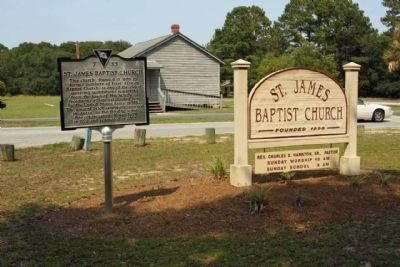 St. James Baptist Church Marker. Click for full size. St. James Baptist Church Marker image. Click for full size.