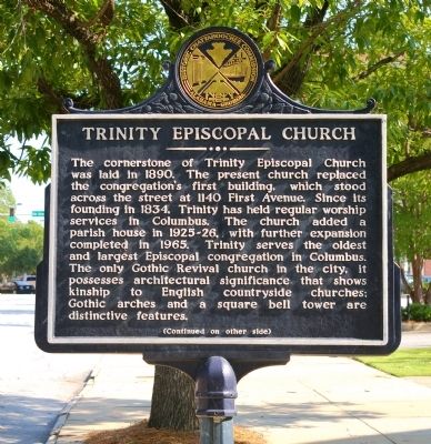 Trinity Episcopal Church Marker, Side 1. Click for full size. Trinity Episcopal Church Marker, Side 1 image. Click for full size.