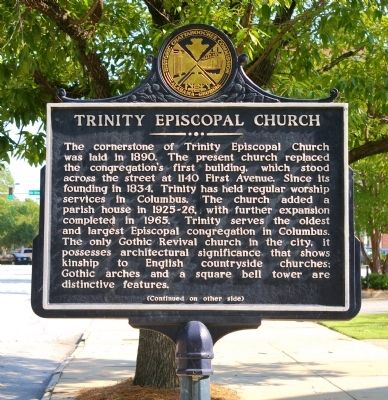 Trinity Episcopal Church Marker, Side 1 image. Click for full size.