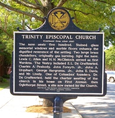 Trinity Episcopal Church Marker, SIde 2 image. Click for full size.