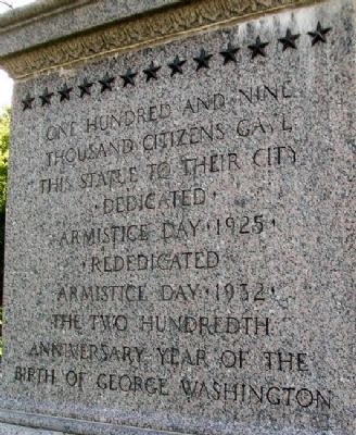 Washington Park Statue Dedication. Click for full size. Washington Park Statue Dedication image. Click for full size.