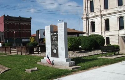 Looking South/West - - Korean War Honor Roll - Grant County (Indiana) Marker. Click for full size. Looking South/West - - Korean War Honor Roll - Grant County (Indiana) Marker image. Click for full size.