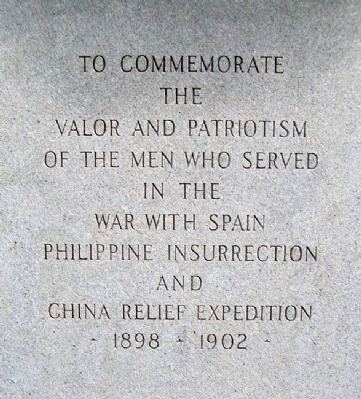 Spanish-American War/China Relief Expedition Monument image. Click for full size.