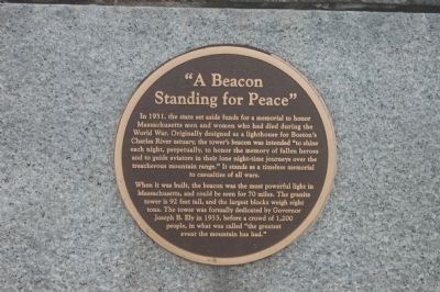 "A Beacon Standing for Peace" Marker image. Click for full size.