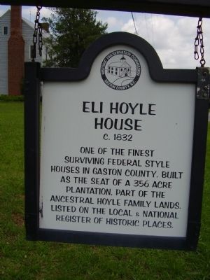 Eli Hoyle House Marker image. Click for full size.
