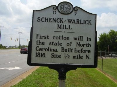 Schenkck - Warlick Mill Marker image. Click for full size.