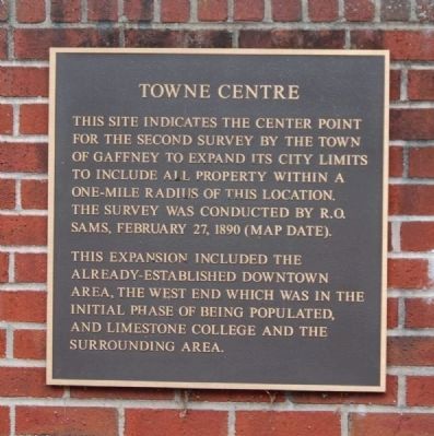 Towne Center Monument<br>Right Plaque image. Click for full size.