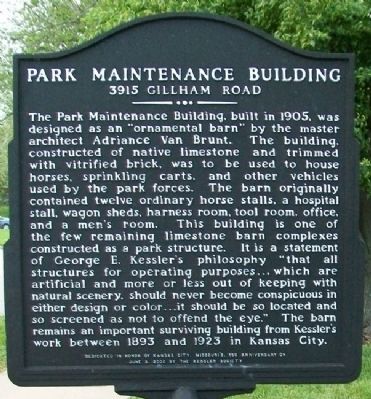 Park Maintenance Building Marker image. Click for full size.