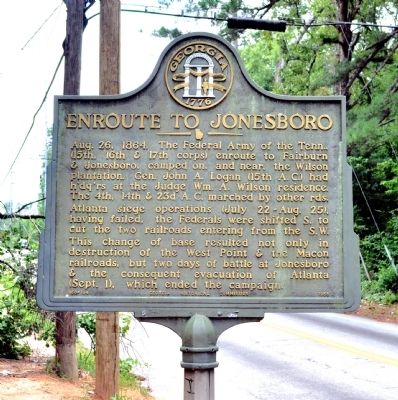 Enroute to Jonesboro Marker image. Click for full size.