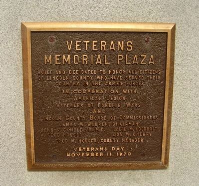 Veterans Memorial Plaza Marker image. Click for full size.