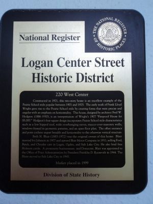 220 West Center Marker image. Click for full size.